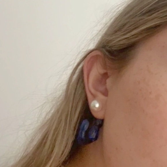 ✨3for$38 Set of 3 Transparent Green Hoop Earrings / Reversible Earring Jackets - Picture 11 of 14